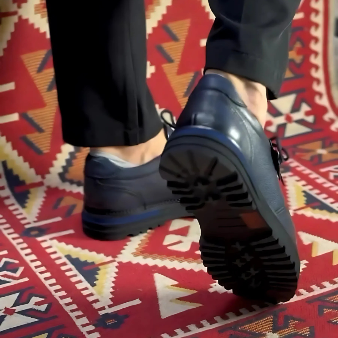 Ortopedické kožené topánky pre mužov