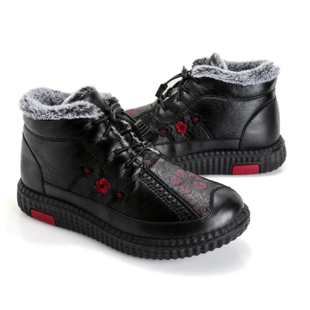 Ručne vyrábané kožené členkové topánky s protišmykovou podrážkou pre ženy