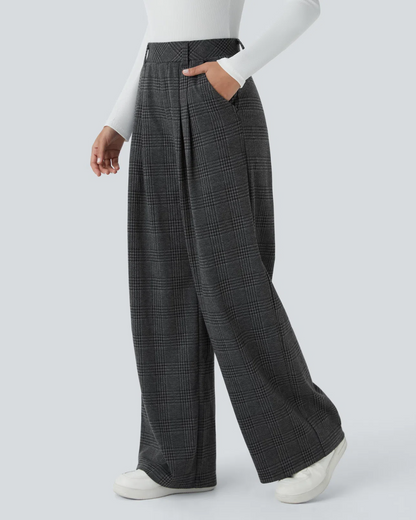 Dámske široké nohavice s potlačou