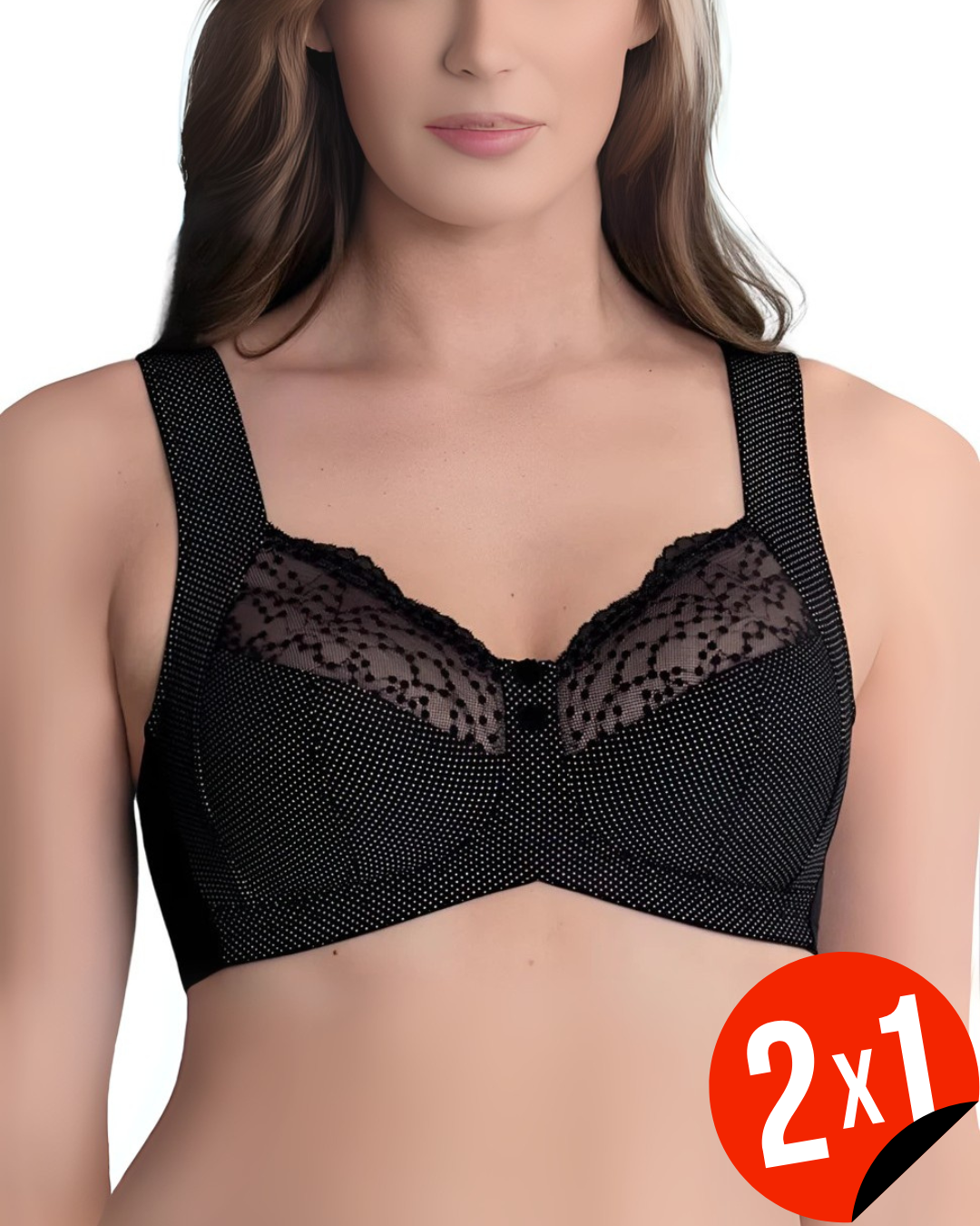 Čipkovaná podprsenka pre veľké veľkosti (AKCIA 2X1 ZADARMO)