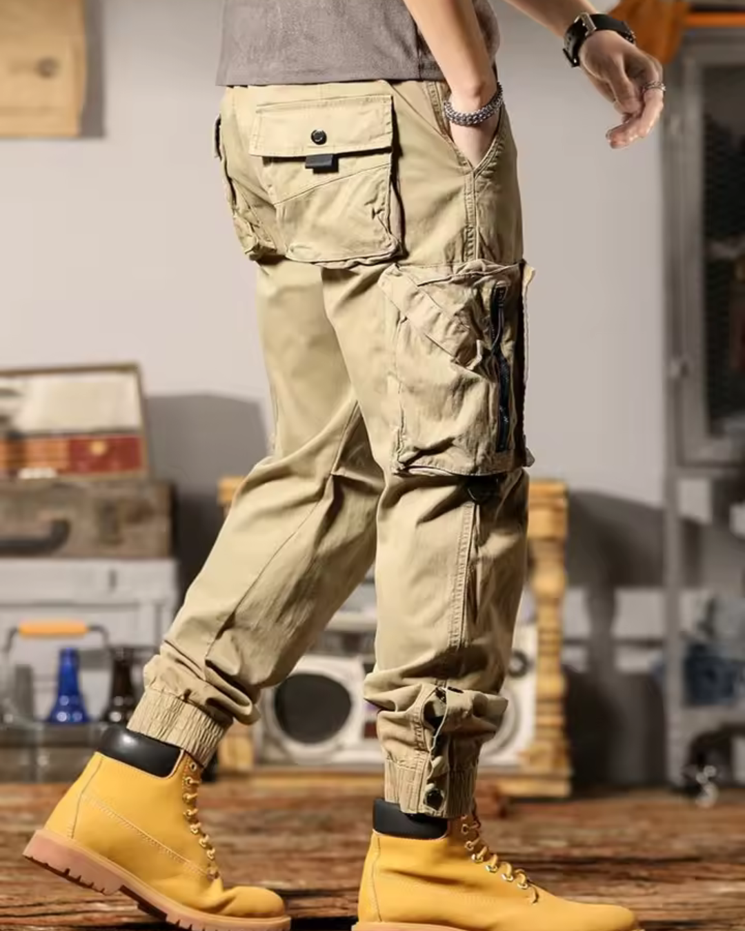 Pánske nohavice Cargo Vintage v americkom štýle