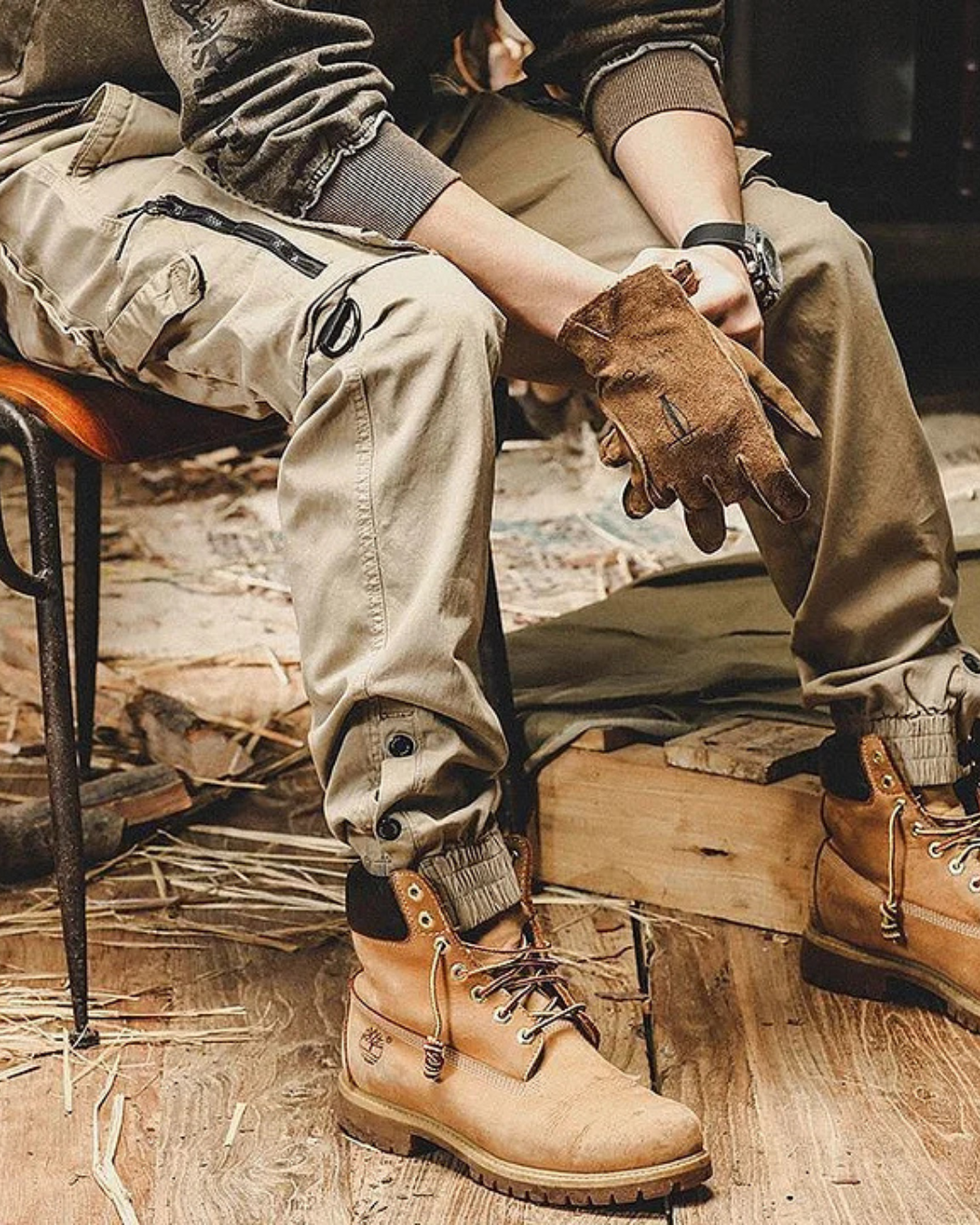 Pánske cargo nohavice s viacerými vreckami