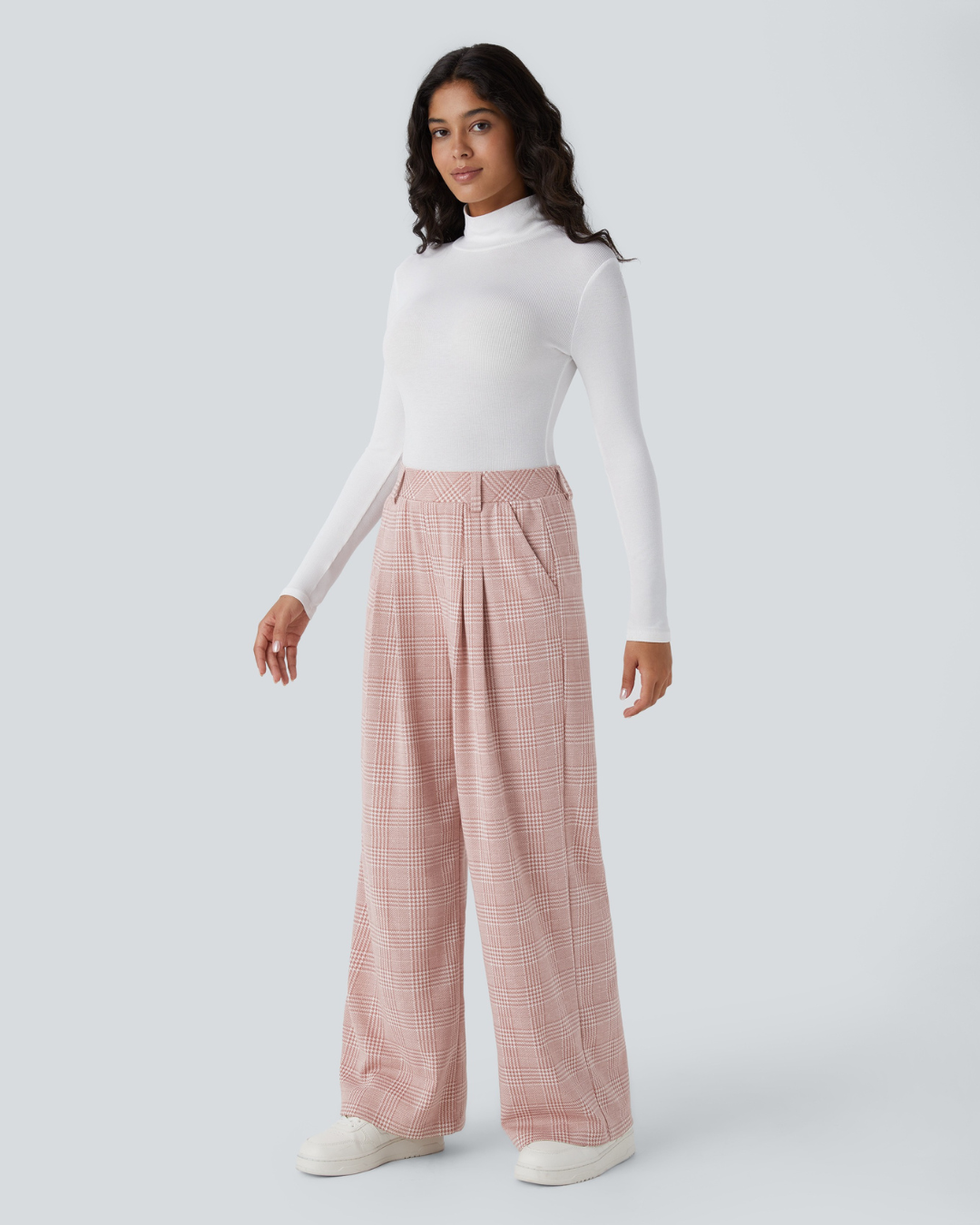 Dámske široké nohavice s potlačou