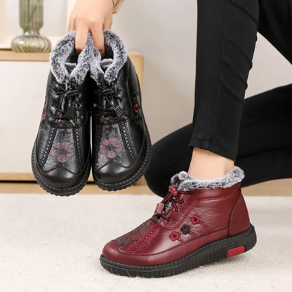 Ručne vyrábané kožené členkové topánky s protišmykovou podrážkou pre ženy