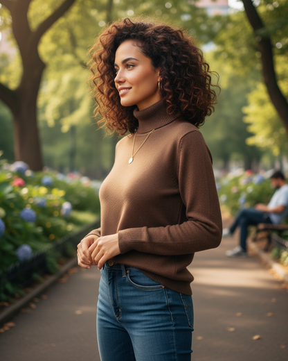 Dámsky zateplený sveter s fleecovou podšívkou