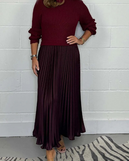 Dlhé šaty s plisovaným spodným dielom