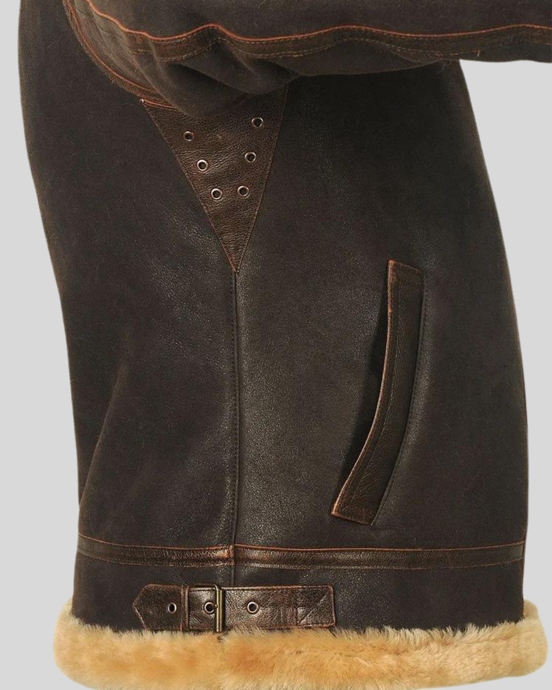 Kožená a flisová bunda Aviator pre mužov