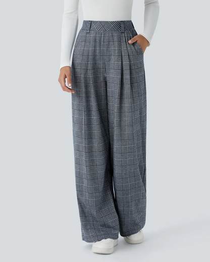 Dámske široké nohavice s potlačou